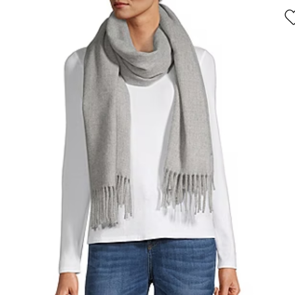 Liz Claiborne Fringed Rayon Scarf Wrap